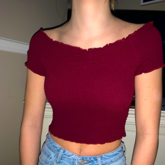 Off the shoulder ruched top - Picture 1 of 2
